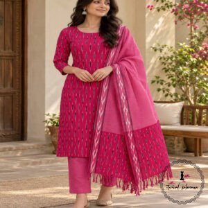 Pure Cotton Ikkat Suit