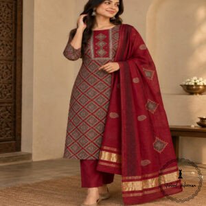 Beautiful Handcrafted Cotton Embroidered Dress Material