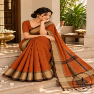 Maheshwari Handwoven Saree