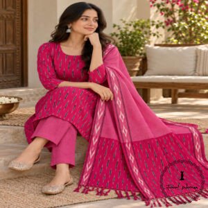 Pure Cotton Ikkat Suit