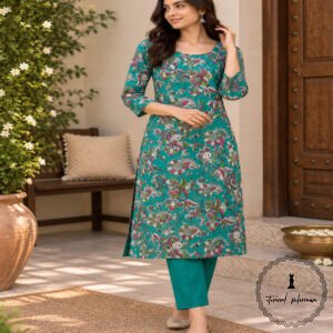 Traditional Kalamkari Handloom Kurta Fabric