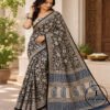 Hand Block Printed Mulmul Cotton Printed Saree