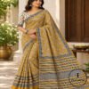 Hand Block Printed Mulmul Cotton Printed Saree