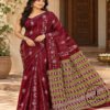 Handcrafted Kantha Stitch cotton Saree