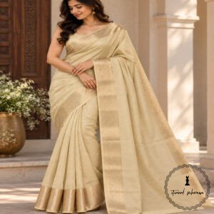 Banarasi Cotton Saree With Zari Work