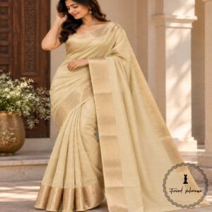Banarasi Cotton Saree With Zari Work