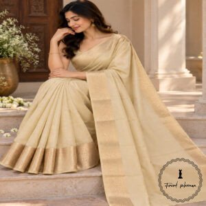 Banarasi Cotton Saree With Zari Work