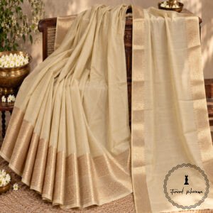 Banarasi Cotton Saree With Zari Work