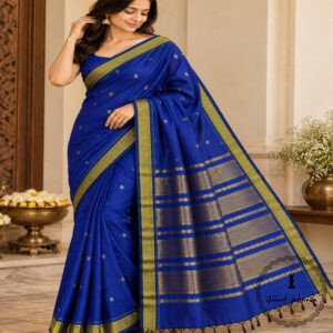 Kalyani Cotton Saree with Grand Zari Pallu
