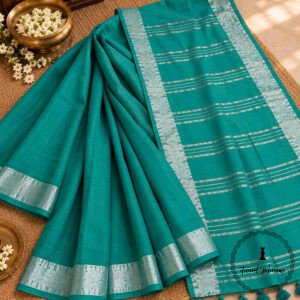 Bengal Plain Linen Cotton Bordered Saree