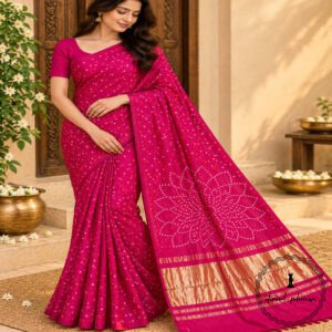 Beautiful Bandhani Modal Silk Saree