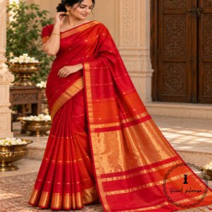 Traditional Pure Maheshwari Handwoven Double Tone Saree