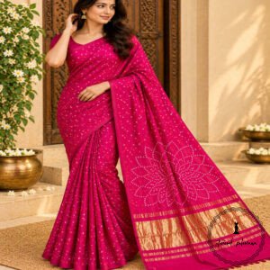 Beautiful Bandhani Modal Silk Saree