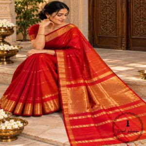 Traditional Pure Maheshwari Handwoven Double Tone Saree