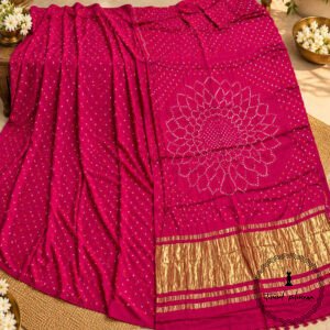 Beautiful Bandhani Modal Silk Saree