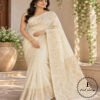 Pure Tussar Silk Saree with Alfi Tilfy Border & Jamdani Pallu