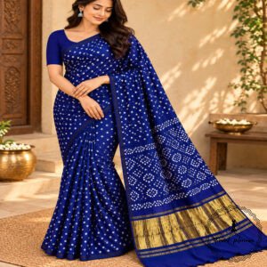 Beautiful Bandhani Modal Silk Saree