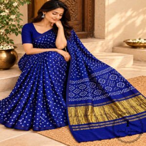 Beautiful Bandhani Modal Silk Saree