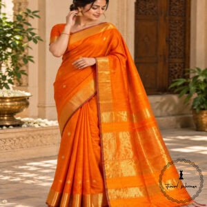 Traditional Pure Maheshwari Handwoven Double Tone Saree