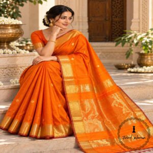Traditional Pure Maheshwari Handwoven Double Tone Saree