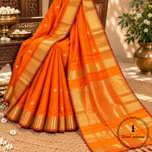Traditional Pure Maheshwari Handwoven Double Tone Saree